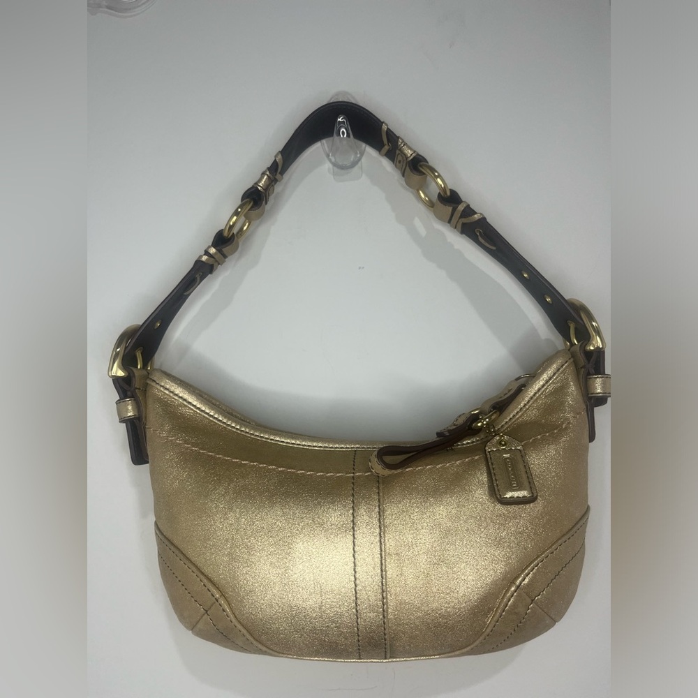 Coach vintage y2k 2004 Metallic Gold Leather Soho Hobo Bag